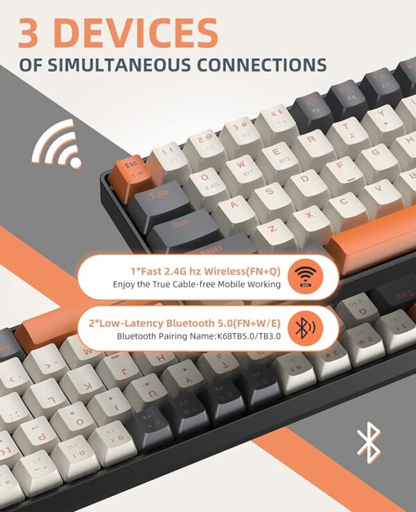 K68 Mechanical Wireless Keyboard - Imagen 2
